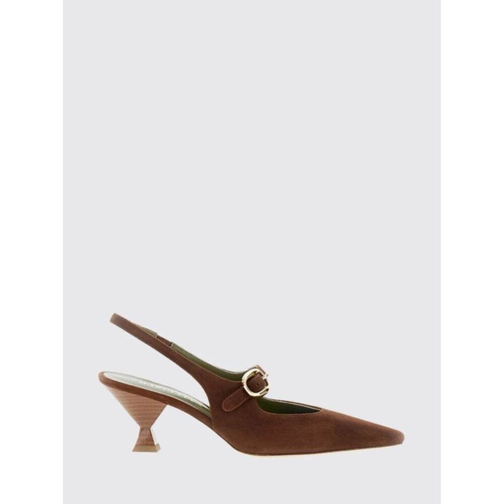 Maria Luca Natalia Leather Slingback Court Shoes With Medium Cone Heel